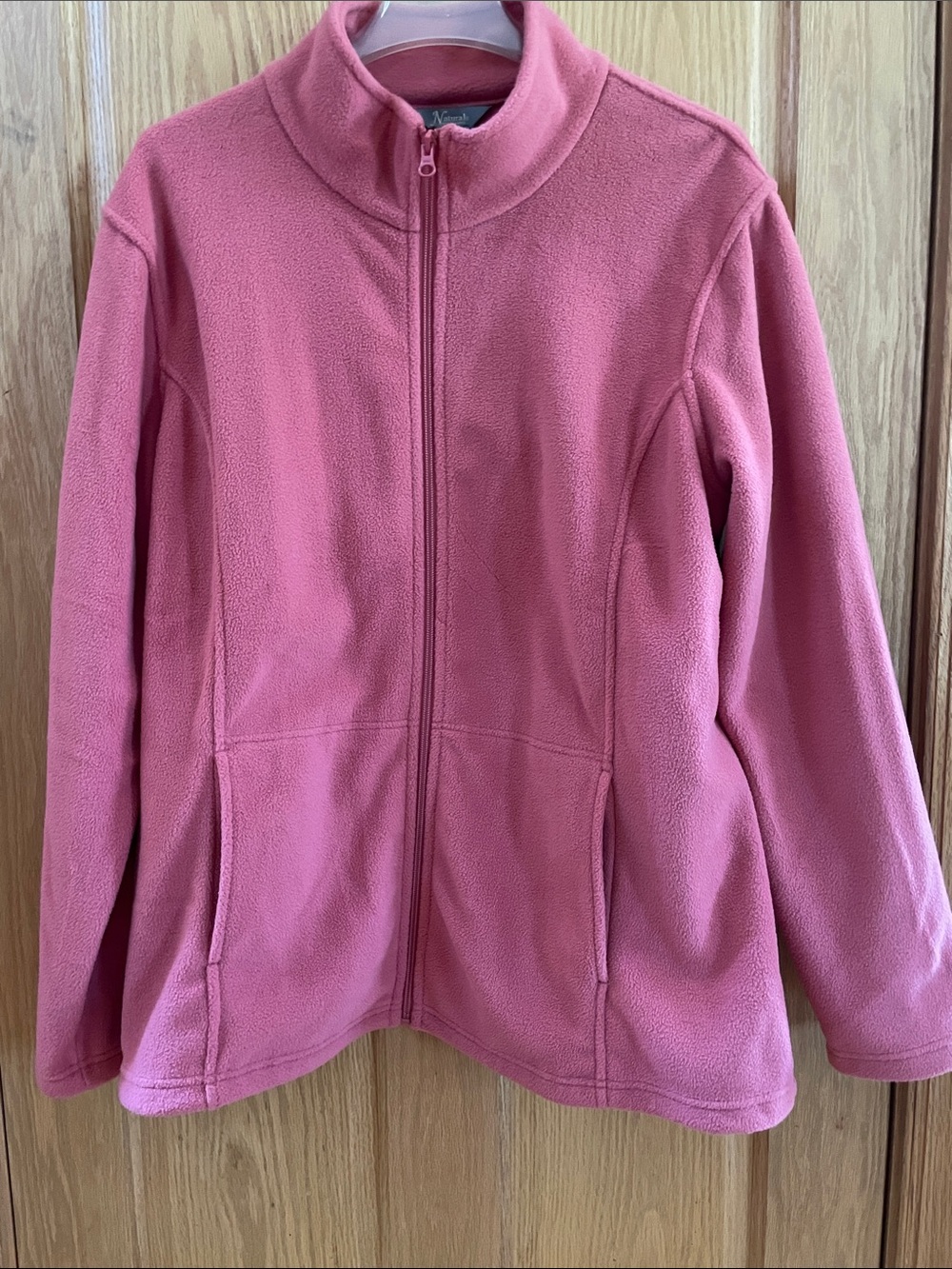 Women’s Natural Reflections Soft Pink Full-Zip Fleece Jacket XXL